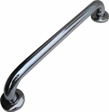 Maniglione cromato con rosone diametro 32mm lungh. 450mm