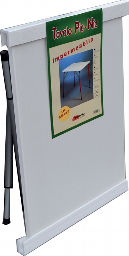 Tavolo melaminico Picnic telescopico cm 80x60
