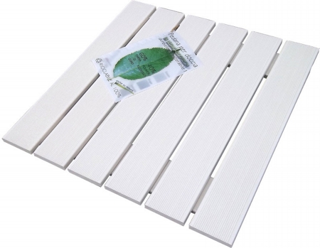 Pedana doccia legno ecotech bianco cm 49,5x49,5