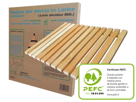 Pedana larice 55x69 ecosostenibile certificata PEFC